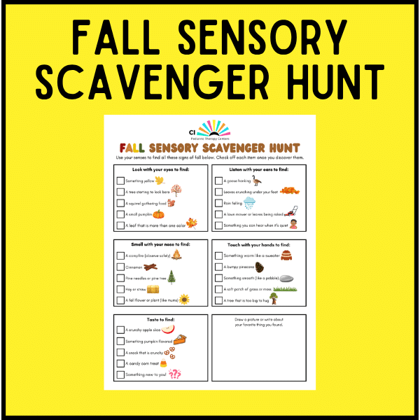 Resource Tiles Fall Sensory Scavenger Hunt